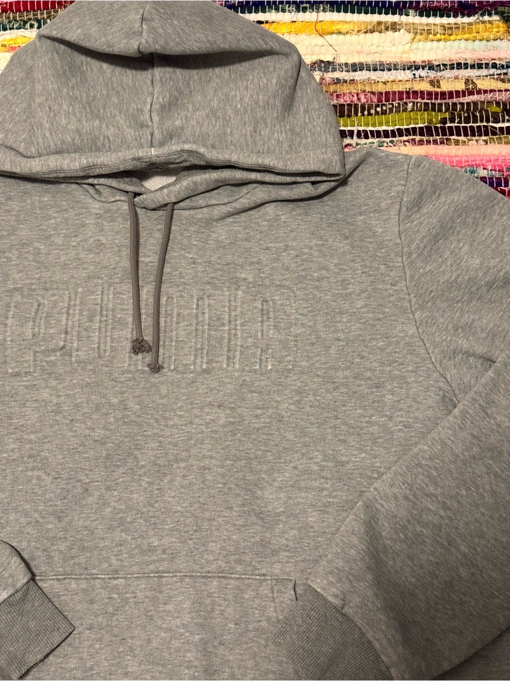 Heather Grey Puma Men’s Hoodie Size Large